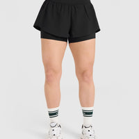 Unified Double Layer Shorts 5" | Black