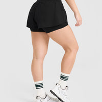Unified Double Layer Shorts 5" | Black