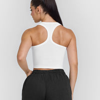 Cotton Icon Mid Vest | White