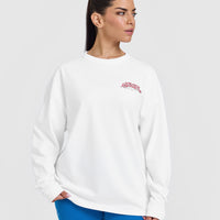 OA Tour Graphic Washed Long Sleeve Top | White