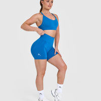 Effortless Seamless Shorts | Retro Blue