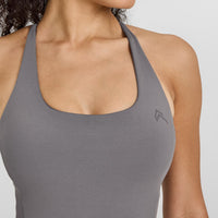 Timeless Square Neck Mid Vest | Ash Grey