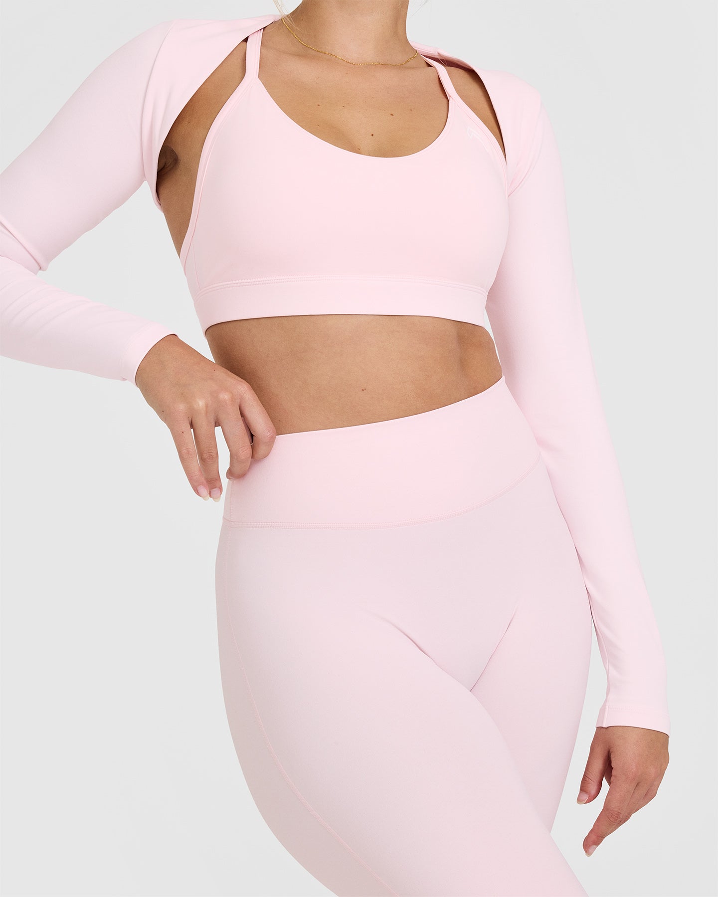 SoftMotion™ Flared Bottoms with White Logo | Ballet Pink