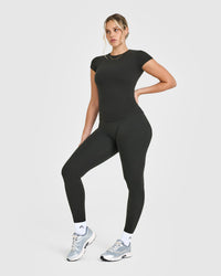 Mellow™ Rib T-Shirt | Soft Black