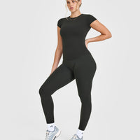 Mellow™ Rib T-Shirt | Soft Black