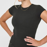 Mellow™ Rib T-Shirt | Soft Black