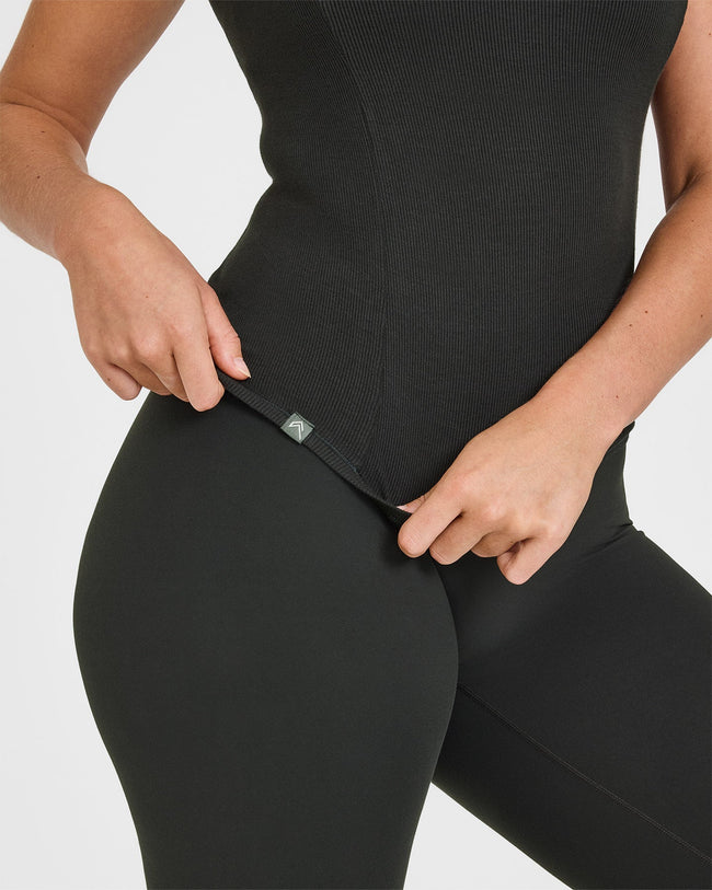 Mellow™ Rib T-Shirt | Soft Black