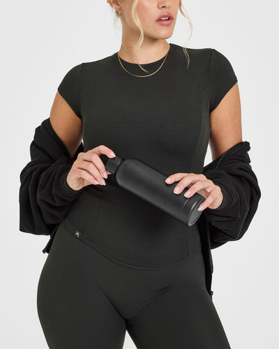 Mellow™ Rib T-Shirt | Soft Black
