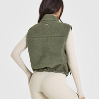 Zip Through Fleece Gilet | Alpine Green