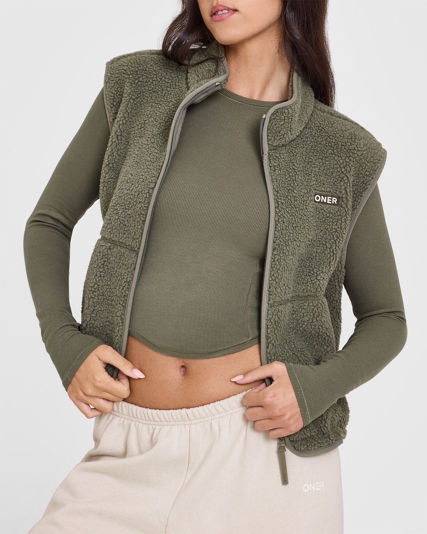 Mellow™ Rib Mid Long Sleeve Top | Alpine Green