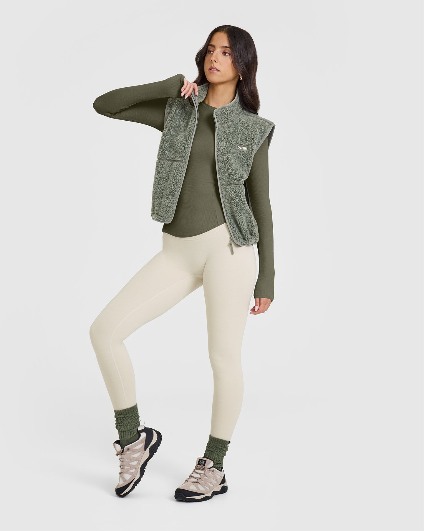 Mellow™ Rib Long Sleeve Top | Alpine Green