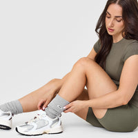 Slouchy Socks 3 Pack | Alpine Green/Sand/Grey