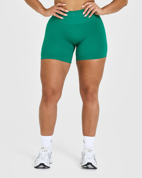 Oner Modal Effortless Seamless Shorts with White Logo | Emerald Green