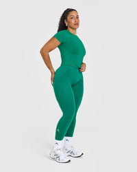 Mellow™ Soft Mid Short Sleeve T-Shirt | Emerald Green