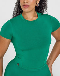 Mellow™ Soft Mid Short Sleeve T-Shirt | Emerald Green