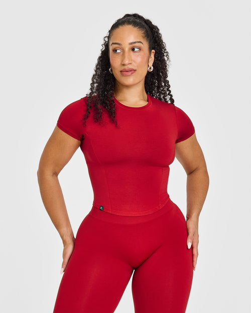 Oner Modal Mellow™ Soft Mid Short Sleeve T-Shirt | Toasted Red