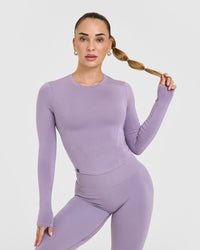 Mellow™ Soft Mid Long Sleeve Top | Soft Purple
