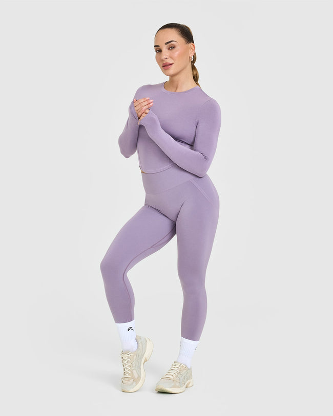 Mellow™ Soft Mid Long Sleeve Top | Soft Purple
