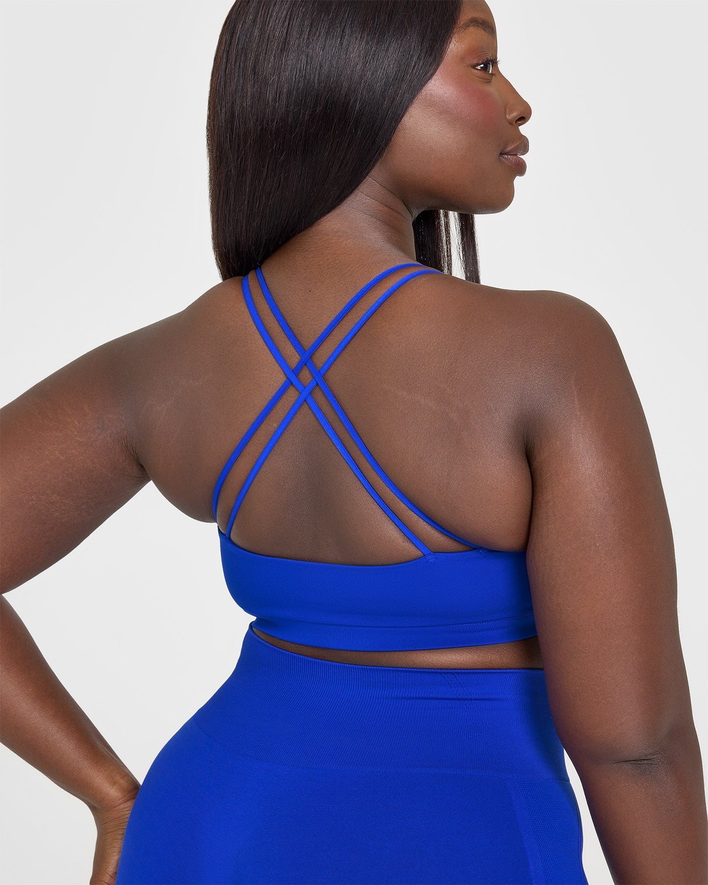 Everyday Cross Over Bralette | Strong Blue