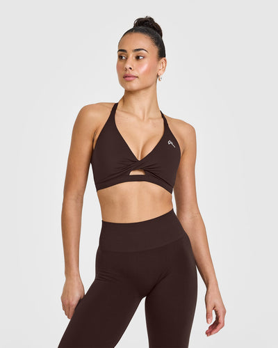 Unified Twist Sports Bra | 70% Cocoa