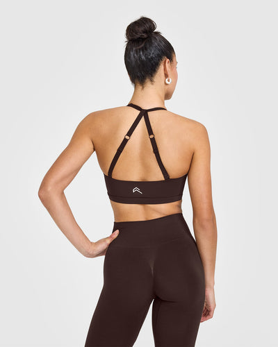 Unified Twist Sports Bra | 70% Cocoa