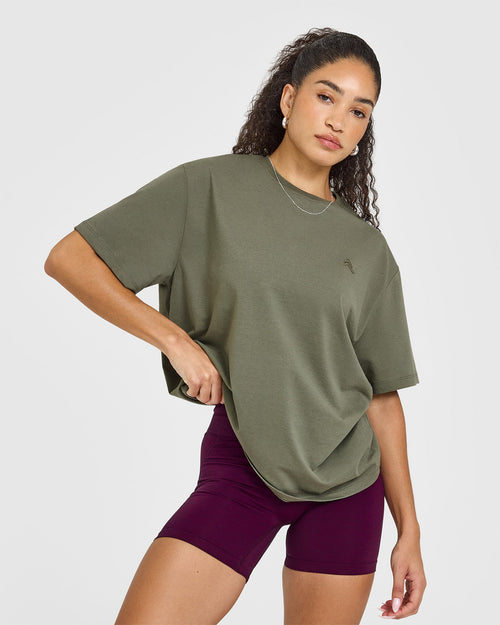 Oner Modal Classic Oversized Lightweight T-Shirt | Alpine Green