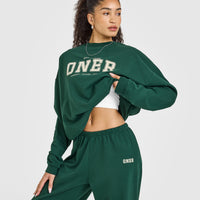 Lightweight Jogger with Printed Logo | Racing Green