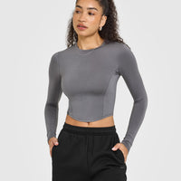 Mellow™ Soft Mid Long Sleeve Top | Ash Grey