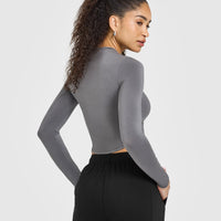 Mellow™ Soft Mid Long Sleeve Top | Ash Grey