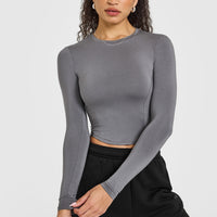Mellow™ Soft Mid Long Sleeve Top | Ash Grey