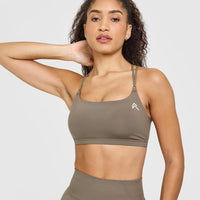 Everyday Cross Over Bralette | Moss Brown