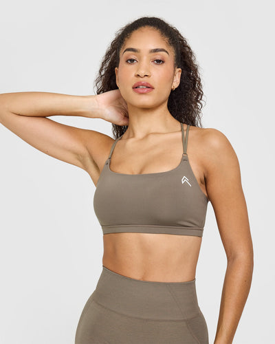 Everyday Cross Over Bralette | Moss Brown