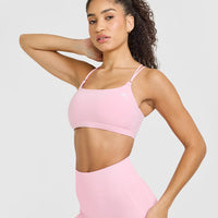 Everyday Cross Over Bralette | Petal Pink