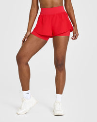 Unified Double Layer Shorts | Muscle Mommy Red
