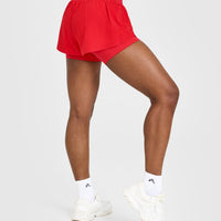 Unified Double Layer Shorts | Muscle Mommy Red