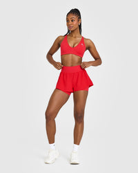 Unified Double Layer Shorts | Muscle Mommy Red