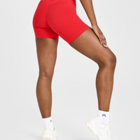 Unified High Waisted Shorts 6" | Muscle Mommy Red