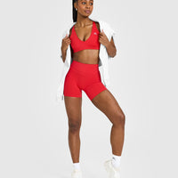 Unified High Waisted Shorts 6" | Muscle Mommy Red