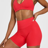 Unified High Waisted Shorts 6" | Muscle Mommy Red