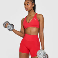 Unified High Waisted Shorts 6" | Muscle Mommy Red