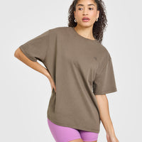 Classic Oversized Lightweight T-Shirt | Moss Brown