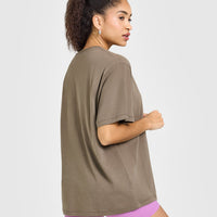 Classic Oversized Lightweight T-Shirt | Moss Brown