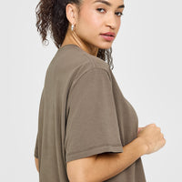 Classic Oversized Lightweight T-Shirt | Moss Brown