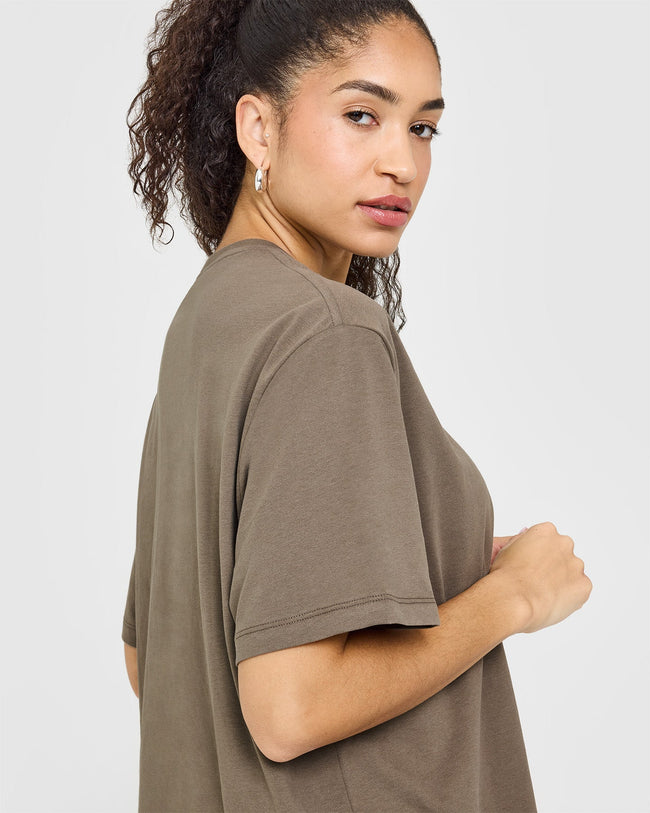 Classic Oversized Lightweight T-Shirt | Moss Brown