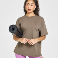 Classic Oversized Lightweight T-Shirt | Moss Brown