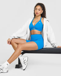 Unified Twist Sports Bra | Tropical Blue