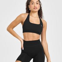 Timeless Square Neck Sports Bra | Black