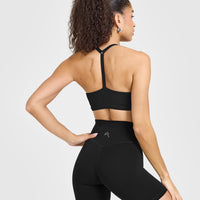 Timeless Square Neck Sports Bra | Black