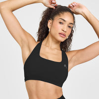 Timeless Square Neck Sports Bra | Black