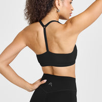 Timeless Square Neck Sports Bra | Black